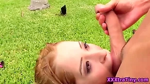 Observe a petite-breasted teen blowjob facials handjob