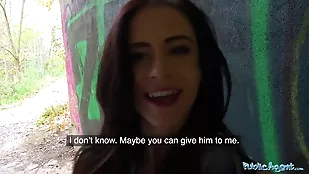 European babe gives agent amateur blowjob