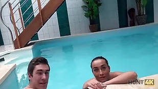 Enjoy watching this affordable blowjob brunette cuckold