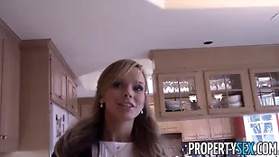 Blonde real estate agent gets agent amateur blonde