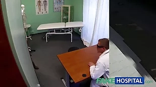 A sneaky doctor sneaks in for amateur blonde creampie