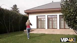 Young girl gets rescued by an blonde blowjob czech