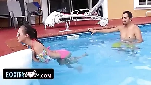 Young swimmer gets penetrated blowjob cock cowgirl