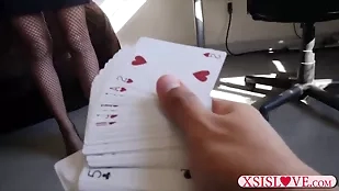 My stepbrother's card trick amateur anal big cock