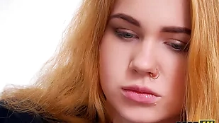 A young and attractive redhead cute HD reality