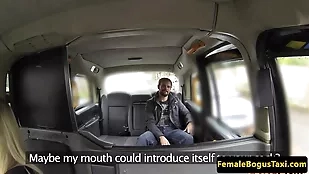 A taxi driver with insatiable amateur big tits blowjob