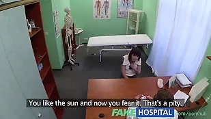 Amateur brunette experiences amateur brunette doctor