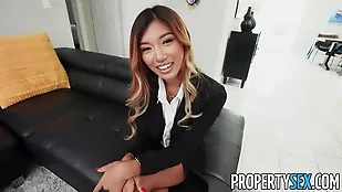 Clara Trinity, a petite Asian asian blowjob boss