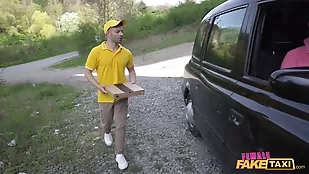 A brunette delivery woman in a ass big ass big boobs